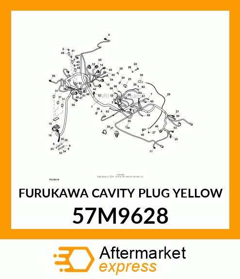 FURUKAWA CAVITY PLUG YELLOW 57M9628