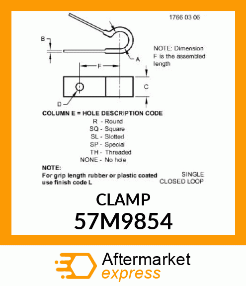 FST ACCESSORY CLAMP STEEL 57M9854