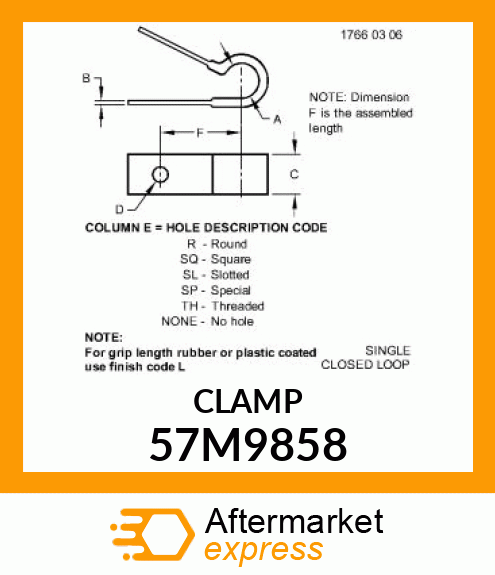 FST ACCESSORY CLAMP STEEL 57M9858