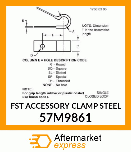 FST ACCESSORY CLAMP STEEL 57M9861