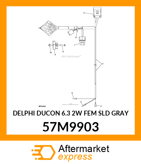 DELPHI DUCON 6.3 2W FEM SLD GRAY 57M9903