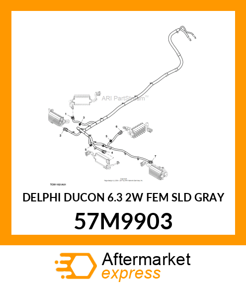 DELPHI DUCON 6.3 2W FEM SLD GRAY 57M9903