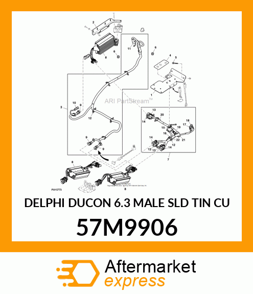 DELPHI DUCON 6.3 MALE SLD TIN CU 57M9906