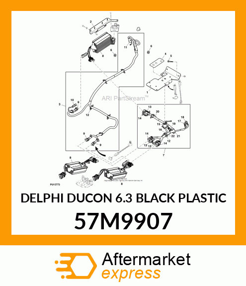 DELPHI DUCON 6.3 BLACK PLASTIC 57M9907