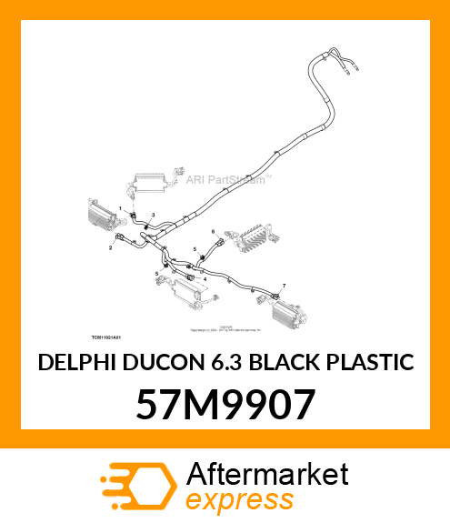 DELPHI DUCON 6.3 BLACK PLASTIC 57M9907