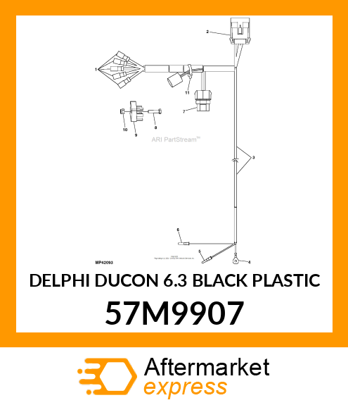 DELPHI DUCON 6.3 BLACK PLASTIC 57M9907