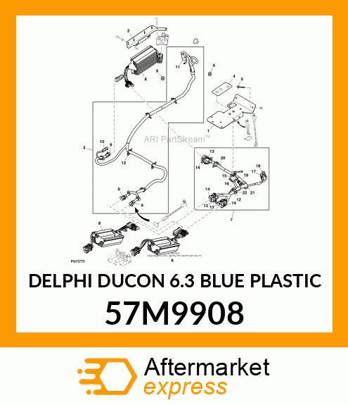 DELPHI DUCON 6.3 BLUE PLASTIC 57M9908