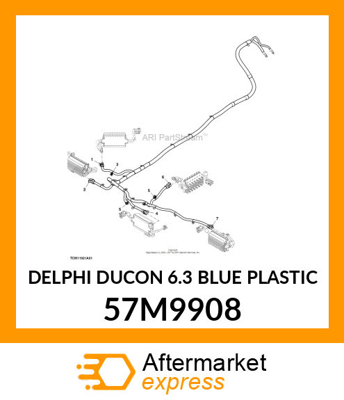 DELPHI DUCON 6.3 BLUE PLASTIC 57M9908