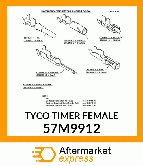 TYCO TIMER FEMALE 57M9912