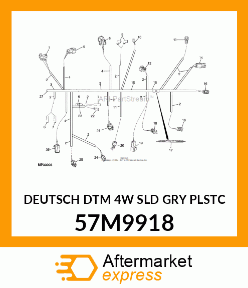 DEUTSCH DTM 4W SLD GRY PLSTC 57M9918