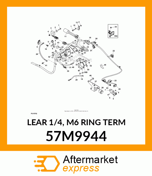 LEAR 1/4, M6 RING TERM 57M9944