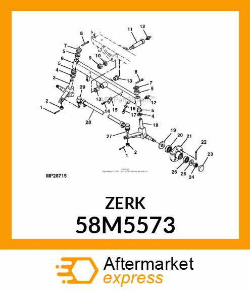 FITTING, LUBRICANT, METRIC, CONE HD 58M5573