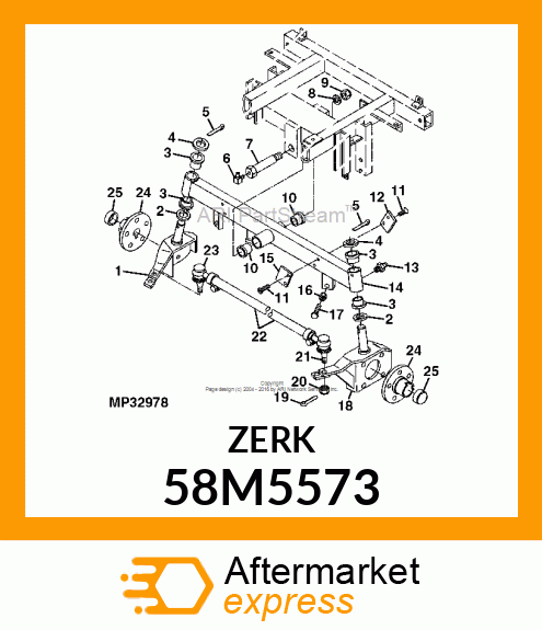 FITTING, LUBRICANT, METRIC, CONE HD 58M5573