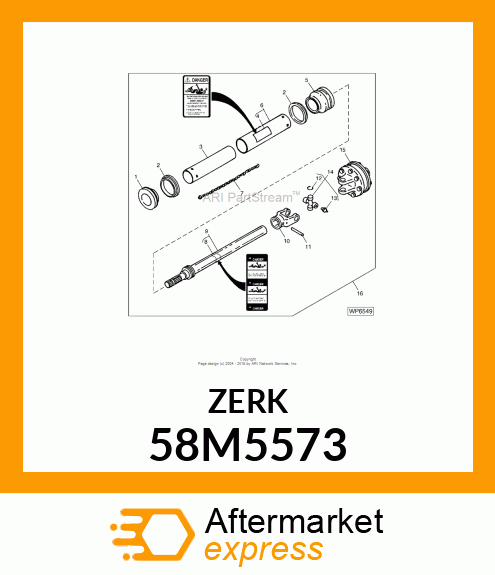 FITTING, LUBRICANT, METRIC, CONE HD 58M5573