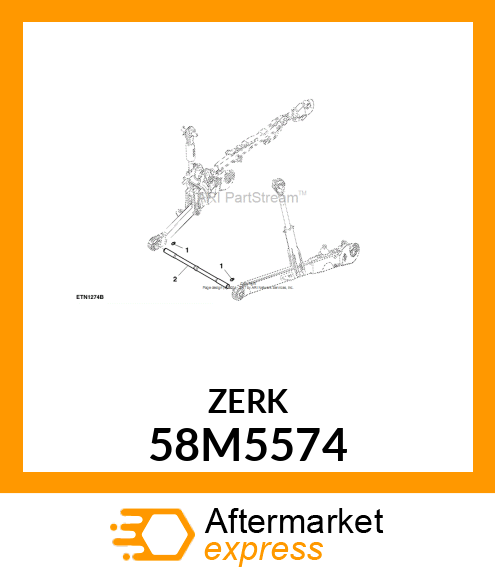 FITTING, LUBRICANT, METRIC, CONE HD 58M5574