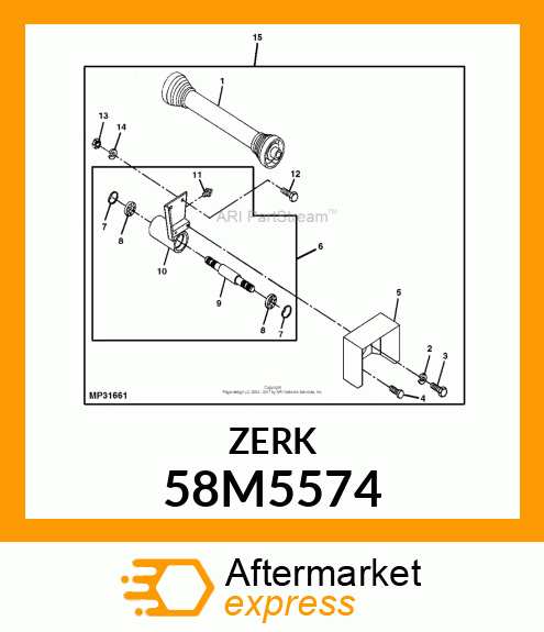 FITTING, LUBRICANT, METRIC, CONE HD 58M5574