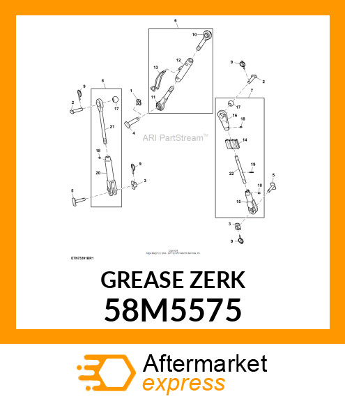 FITTING, LUBRICANT, METRIC, CONE HD 58M5575