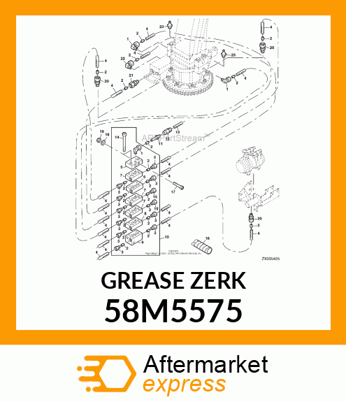 FITTING, LUBRICANT, METRIC, CONE HD 58M5575