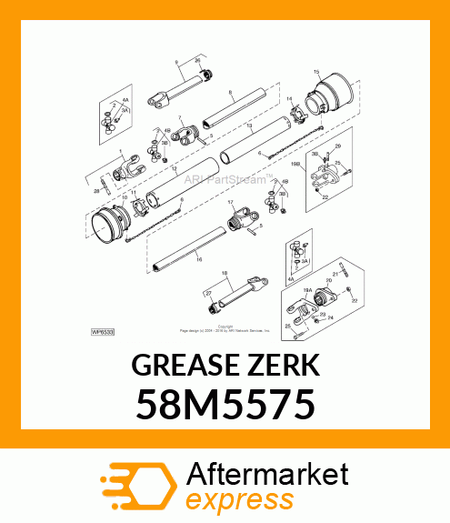 FITTING, LUBRICANT, METRIC, CONE HD 58M5575