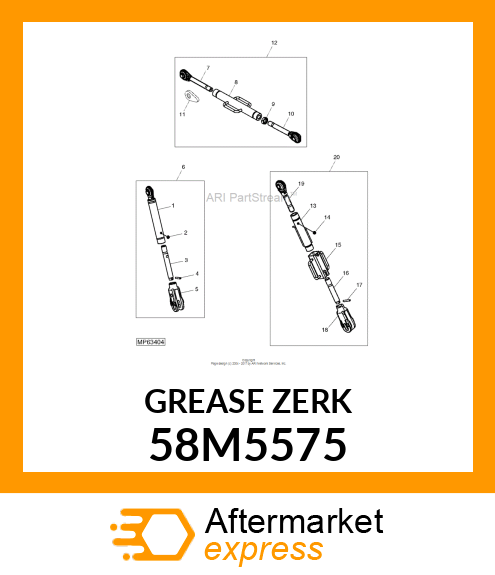 FITTING, LUBRICANT, METRIC, CONE HD 58M5575