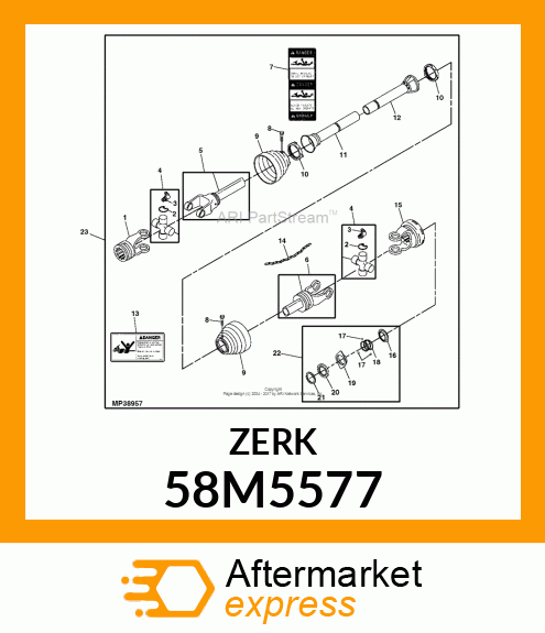 FITTING, LUBRICANT, METRIC, CONE HD 58M5577