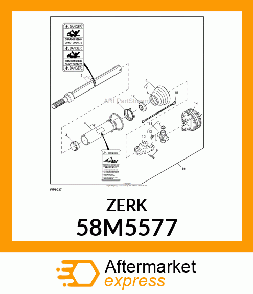 FITTING, LUBRICANT, METRIC, CONE HD 58M5577