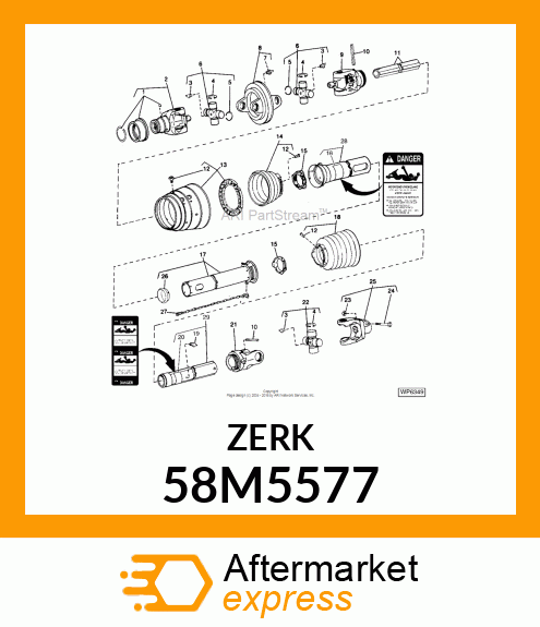 FITTING, LUBRICANT, METRIC, CONE HD 58M5577