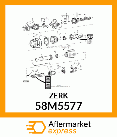 FITTING, LUBRICANT, METRIC, CONE HD 58M5577