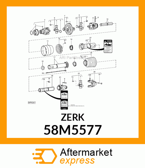 FITTING, LUBRICANT, METRIC, CONE HD 58M5577