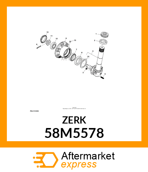 FITTING, LUBRICANT, METRIC, CONE HD 58M5578