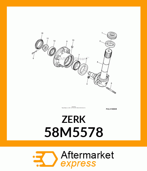 FITTING, LUBRICANT, METRIC, CONE HD 58M5578