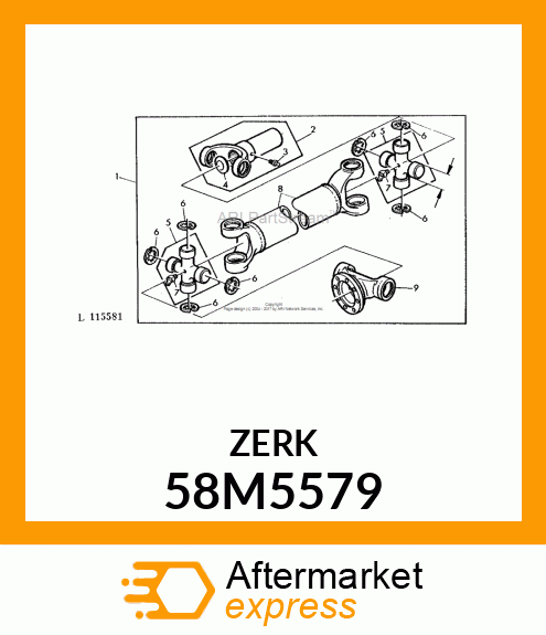 FITTING, LUBRICANT, METRIC, CONE HD 58M5579