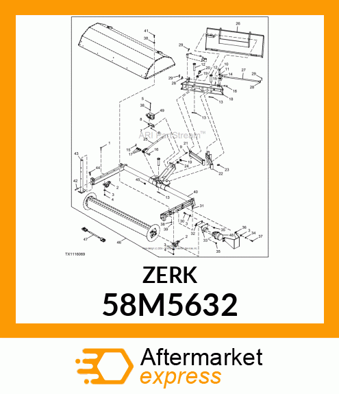 FITTING, LUBRICANT, METRIC, CONE HD 58M5632