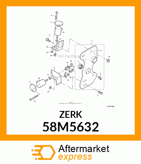 FITTING, LUBRICANT, METRIC, CONE HD 58M5632