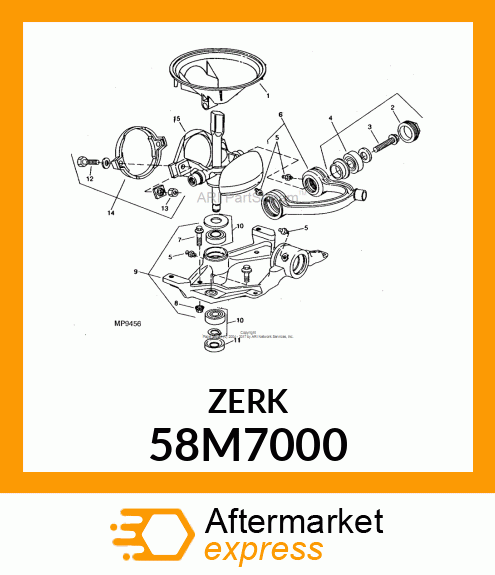 FITTING, LUBRICANT, METRIC, CONE HD 58M7000