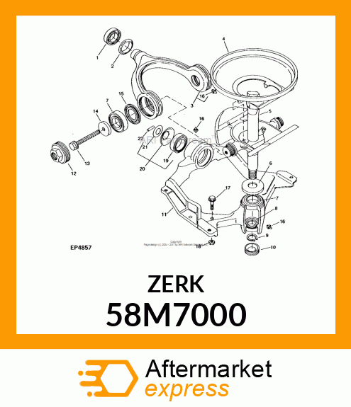 FITTING, LUBRICANT, METRIC, CONE HD 58M7000