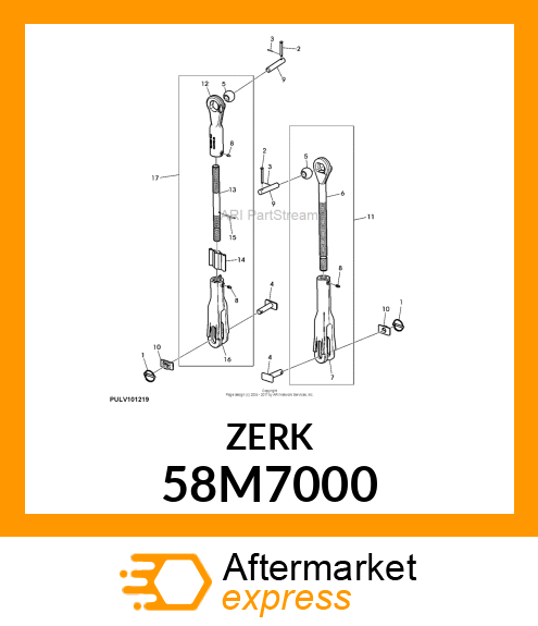 FITTING, LUBRICANT, METRIC, CONE HD 58M7000