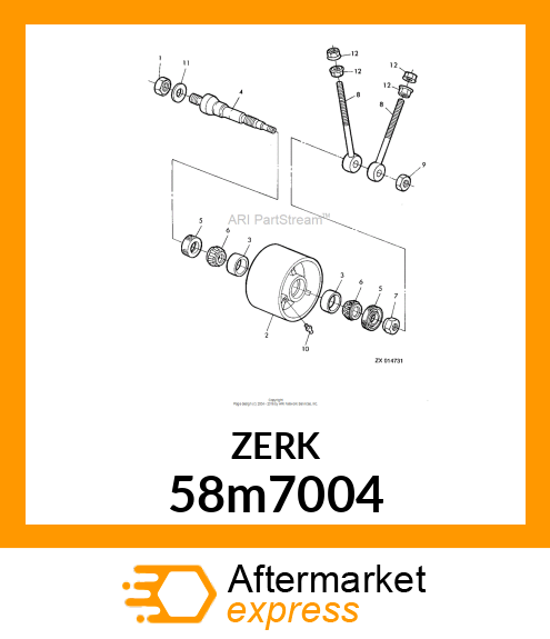 FITTING, LUBRICANT, METRIC, CONE HD 58m7004