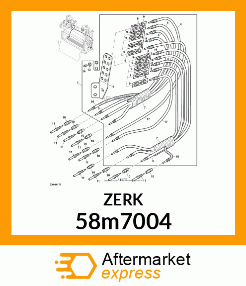 FITTING, LUBRICANT, METRIC, CONE HD 58m7004