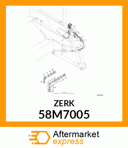 FITTING, LUBRICANT, METRIC, CONE HD 58M7005