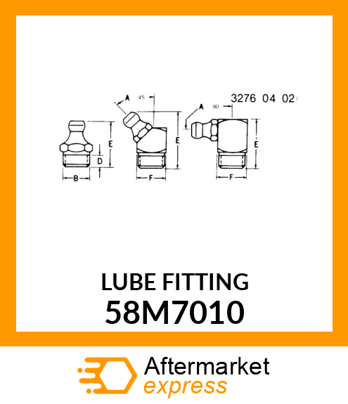 FITTING, LUBRICANT, METRIC, CONE HD 58M7010