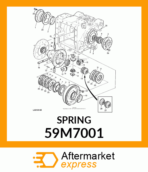 SPRINGS, COMPRESSION, SQ amp; GRD ENDS 59M7001