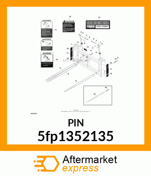 LEFT LATCH PIN 5fp1352135