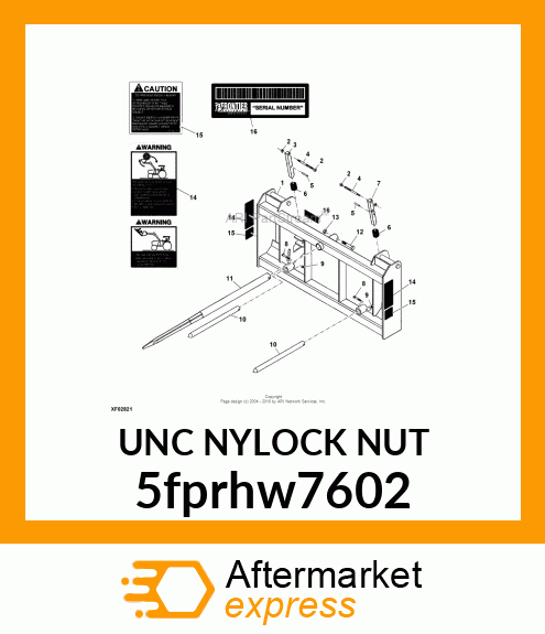 UNC NYLOCK NUT 5fprhw7602