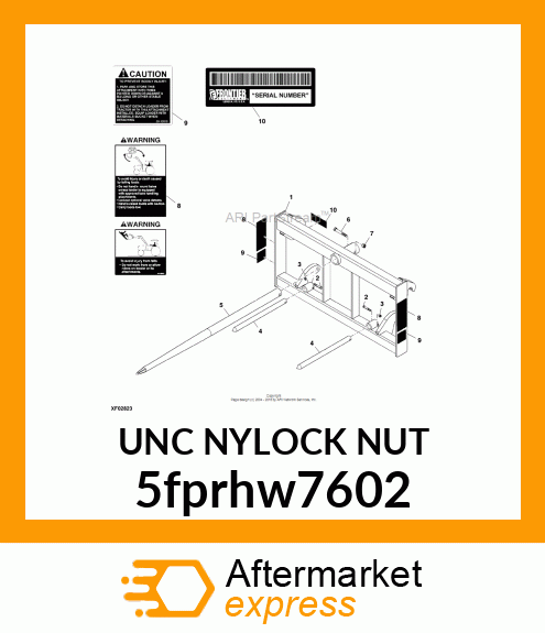 UNC NYLOCK NUT 5fprhw7602