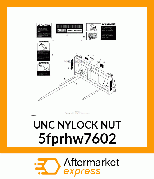 UNC NYLOCK NUT 5fprhw7602