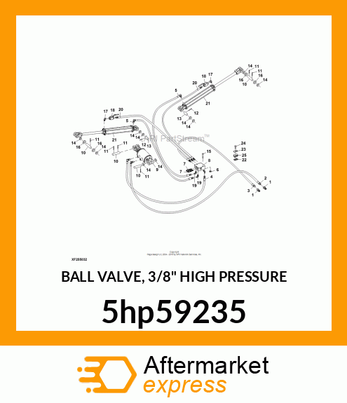 BALL VALVE, 3/8" HIGH PRESSURE 5hp59235