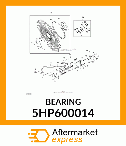 OUTER BEARING W/RACE 5HP600014