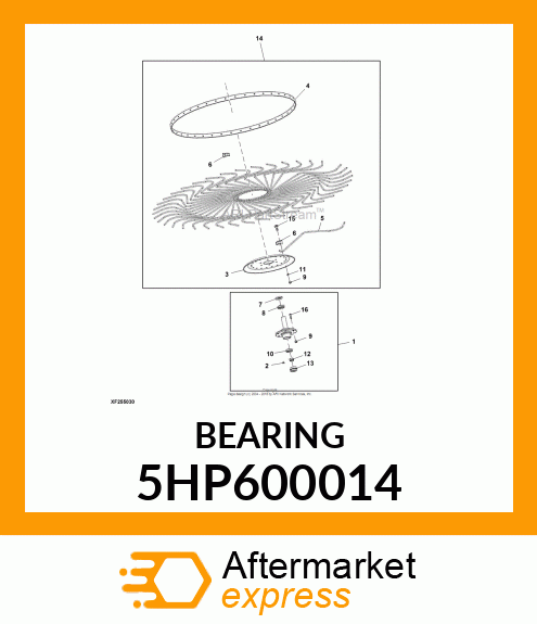 OUTER BEARING W/RACE 5HP600014