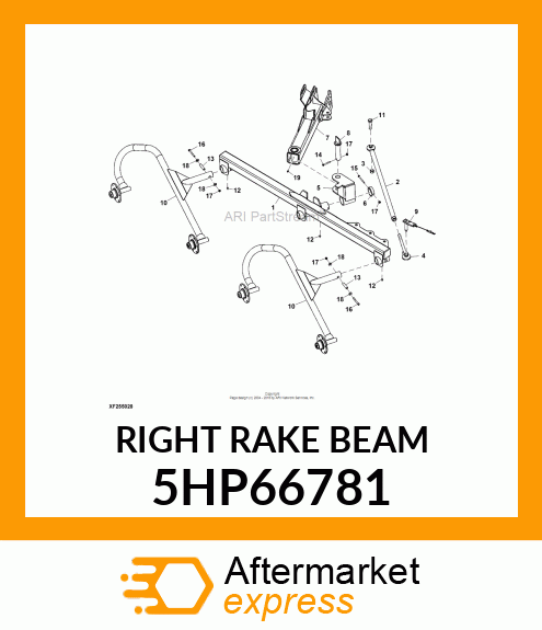 RIGHT RAKE BEAM 5HP66781